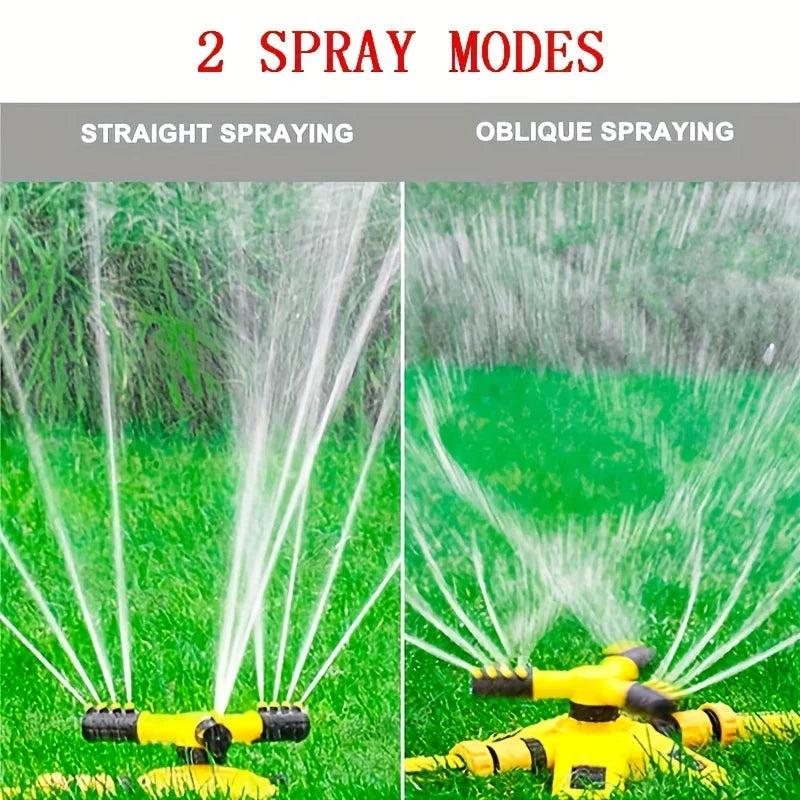 360° Automatic Rotating Trigeminal Garden Sprinkler by HitMyNeed