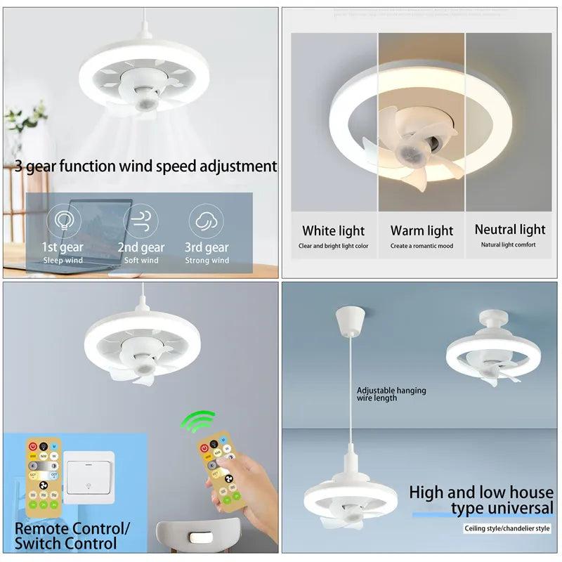 360° Oscillating Ceiling Fan Light with Remote by HitMyNeed