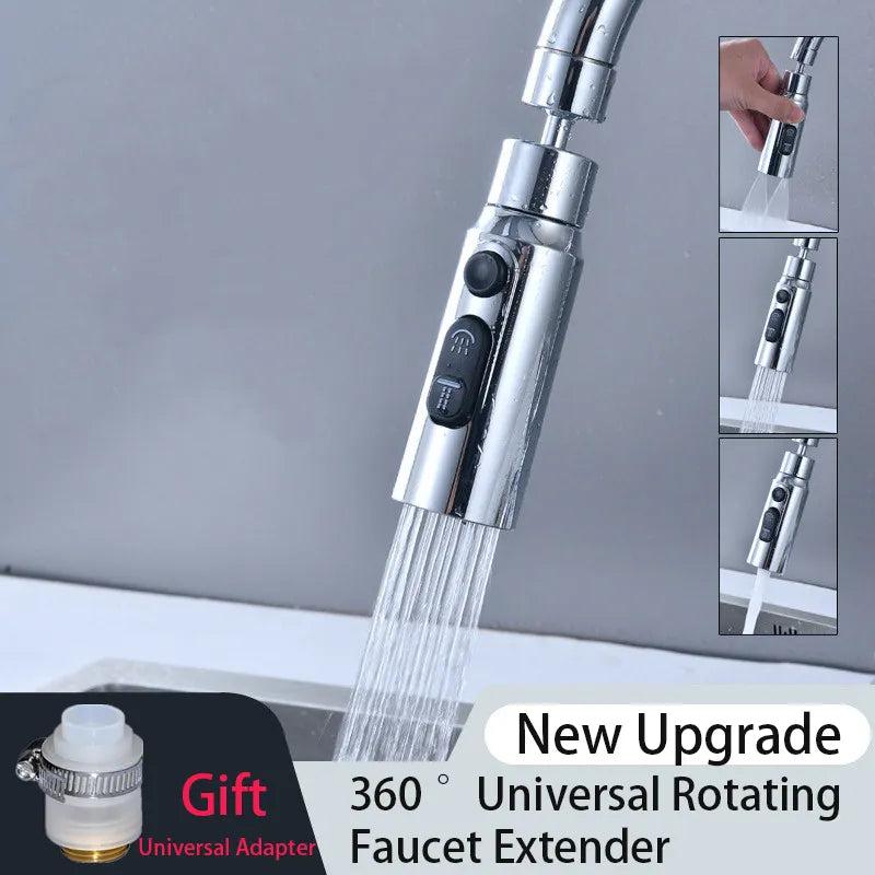 360° Rotating Faucet Extender with 3-Mode Aerator by HitMyNeed
