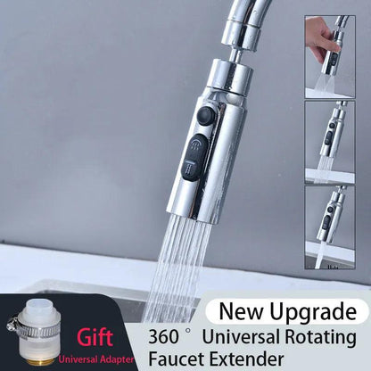 360° Rotating Faucet Extender with 3-Mode Aerator by HitMyNeed