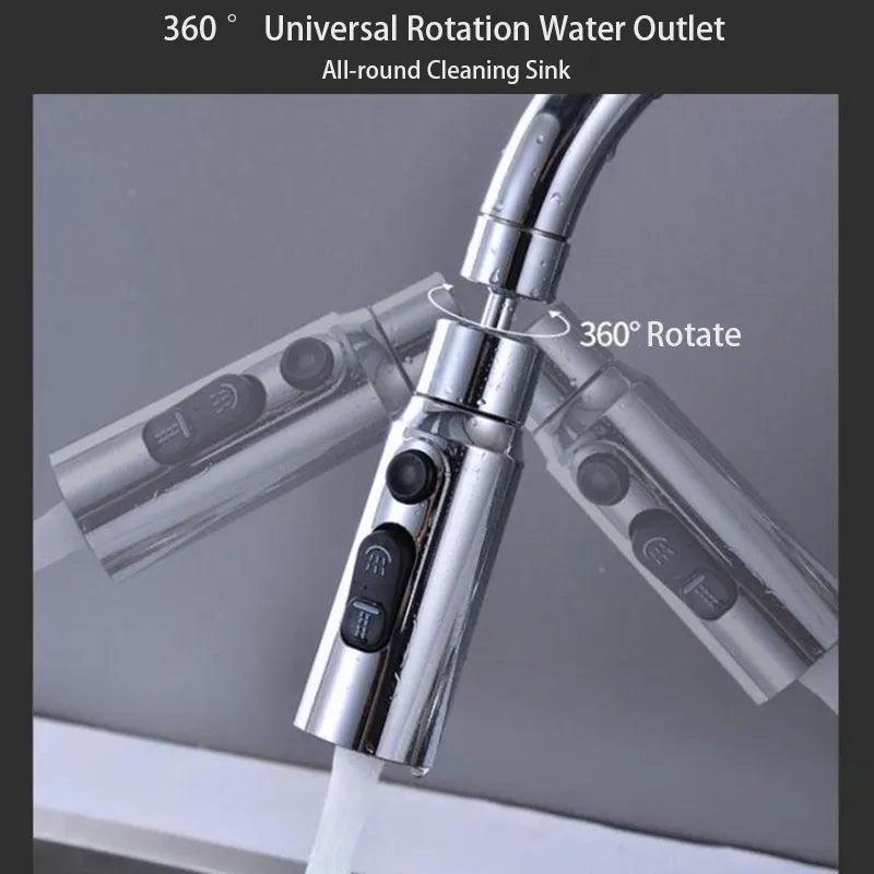 360° Rotating Faucet Extender with 3-Mode Aerator by HitMyNeed