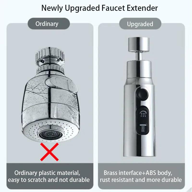 360° Rotating Faucet Extender with 3-Mode Aerator by HitMyNeed