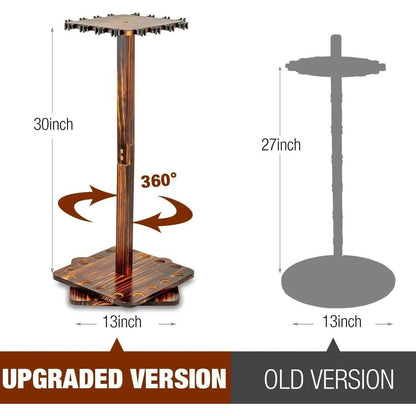 360° Rotating Fishing Rod Rack Floor Stand for 16 Rods by HitMyNeed