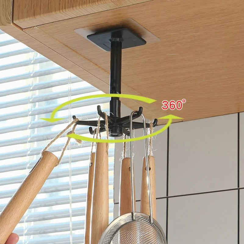 360° Rotating Multi-Purpose Kitchen Hook Rack by HitMyNeed
