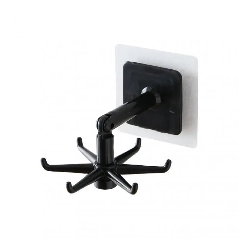 360° Rotating Multi-Purpose Kitchen Hook Rack black by HitMyNeed