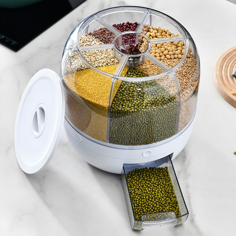 360° Rotating Rice & Cereal Dispenser Container by HitMyNeed
