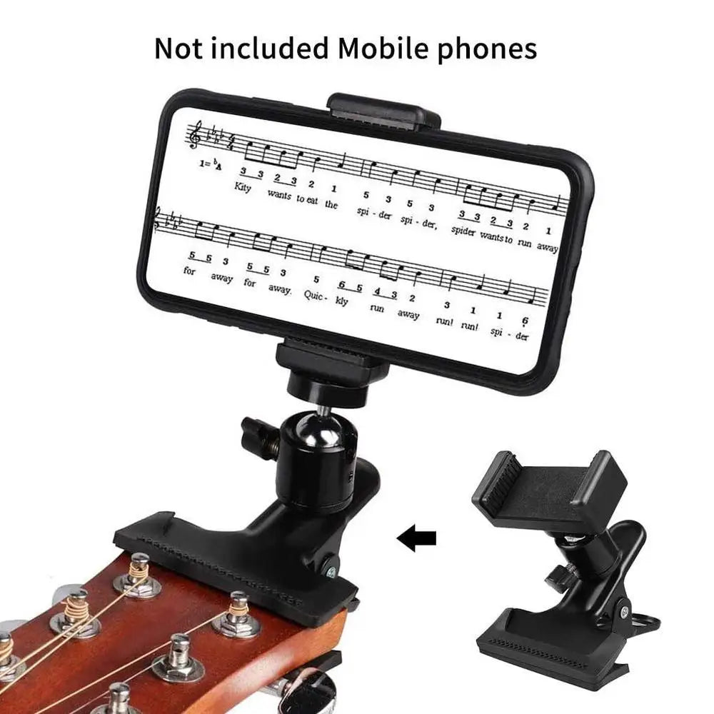 360° Rotating Universal Guitar Phone Holder Stand by HitMyNeed