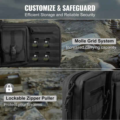 36/42" Tactical Double Rifle Bag with Lockable Zippers by HitMyNeed
