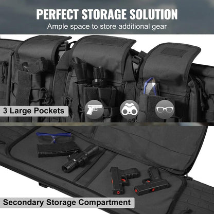 36/42" Tactical Double Rifle Bag with Lockable Zippers by HitMyNeed