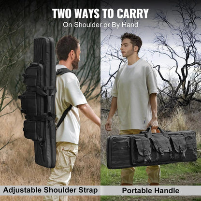 36/42" Tactical Double Rifle Bag with Lockable Zippers by HitMyNeed