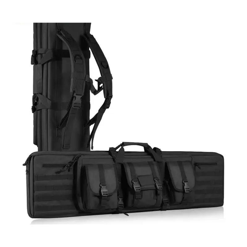 36/42" Tactical Double Rifle Bag with Lockable Zippers black-42-inch by HitMyNeed
