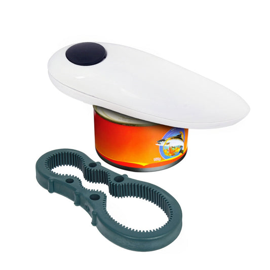 Electric Automatic Can Opener with Bottle Wrench