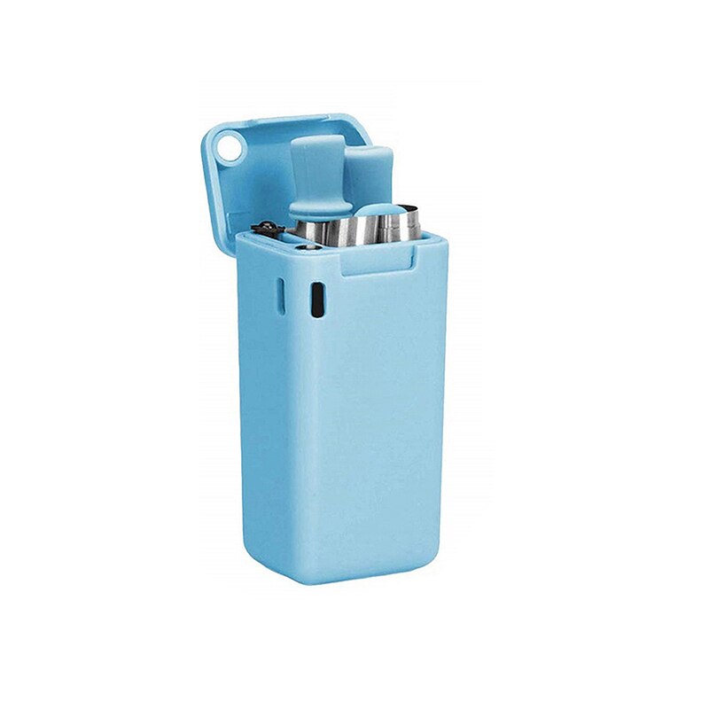 Foldable Reusable Metal Drinking Straw Set