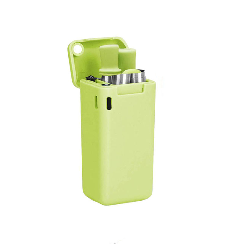 Foldable Reusable Metal Drinking Straw Set