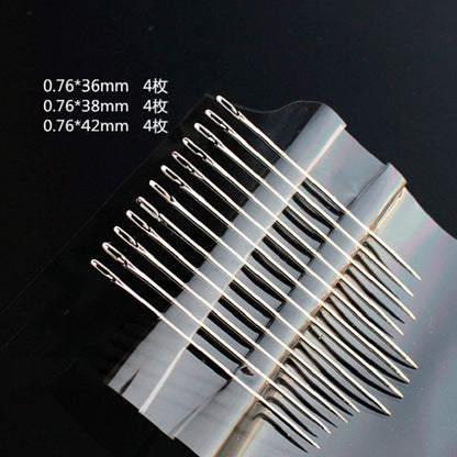36pcs Side-Threading Stainless Steel Sewing Needles by HitMyNeed