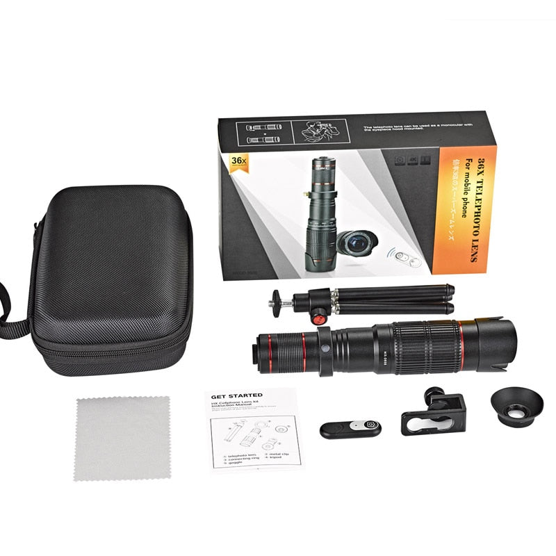 36x Smartphone Telescope Zoom Lens with Tripod by HitMyNeed