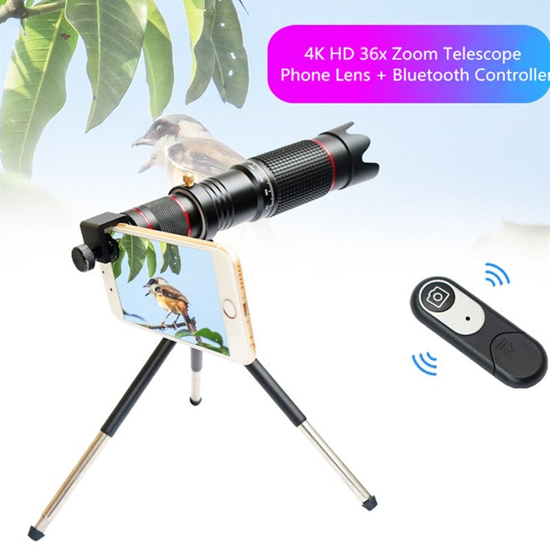 36x Smartphone Telescope Zoom Lens with Tripod by HitMyNeed