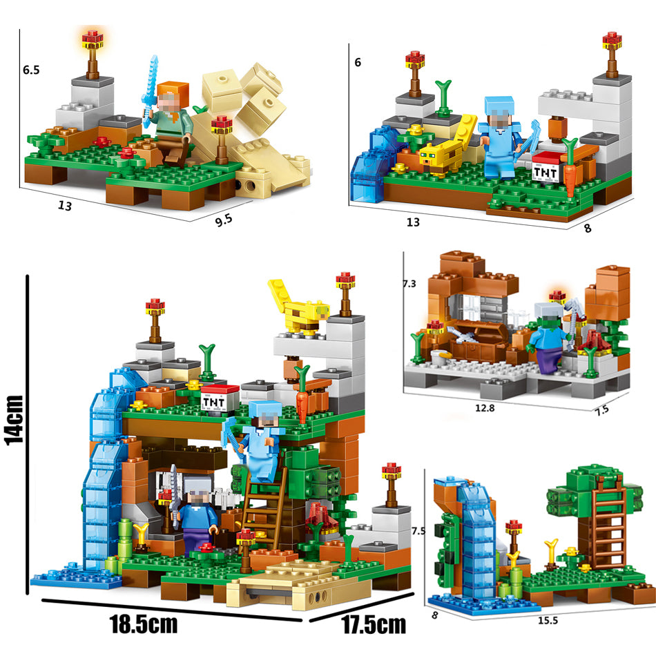 378-Piece Minecraft Style Building Brick Set by HitMyNeed