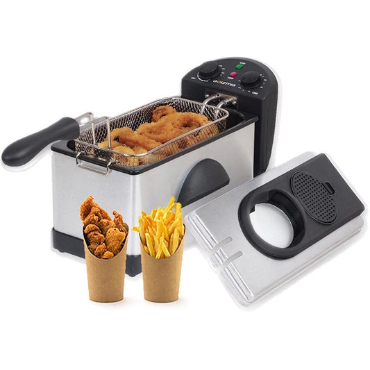 3.2 Qt Stainless Steel Deep Fryer with Basket by HitMyNeed