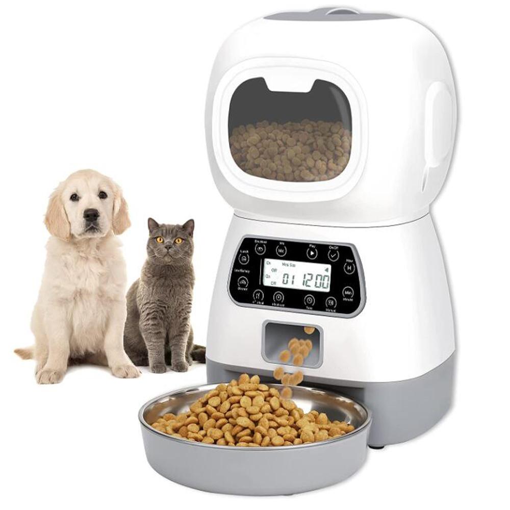 3.5L Automatic Pet Feeder with Timer & Steel Bowl by HitMyNeed