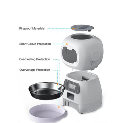 3.5L Automatic Pet Feeder with Timer & Steel Bowl by HitMyNeed