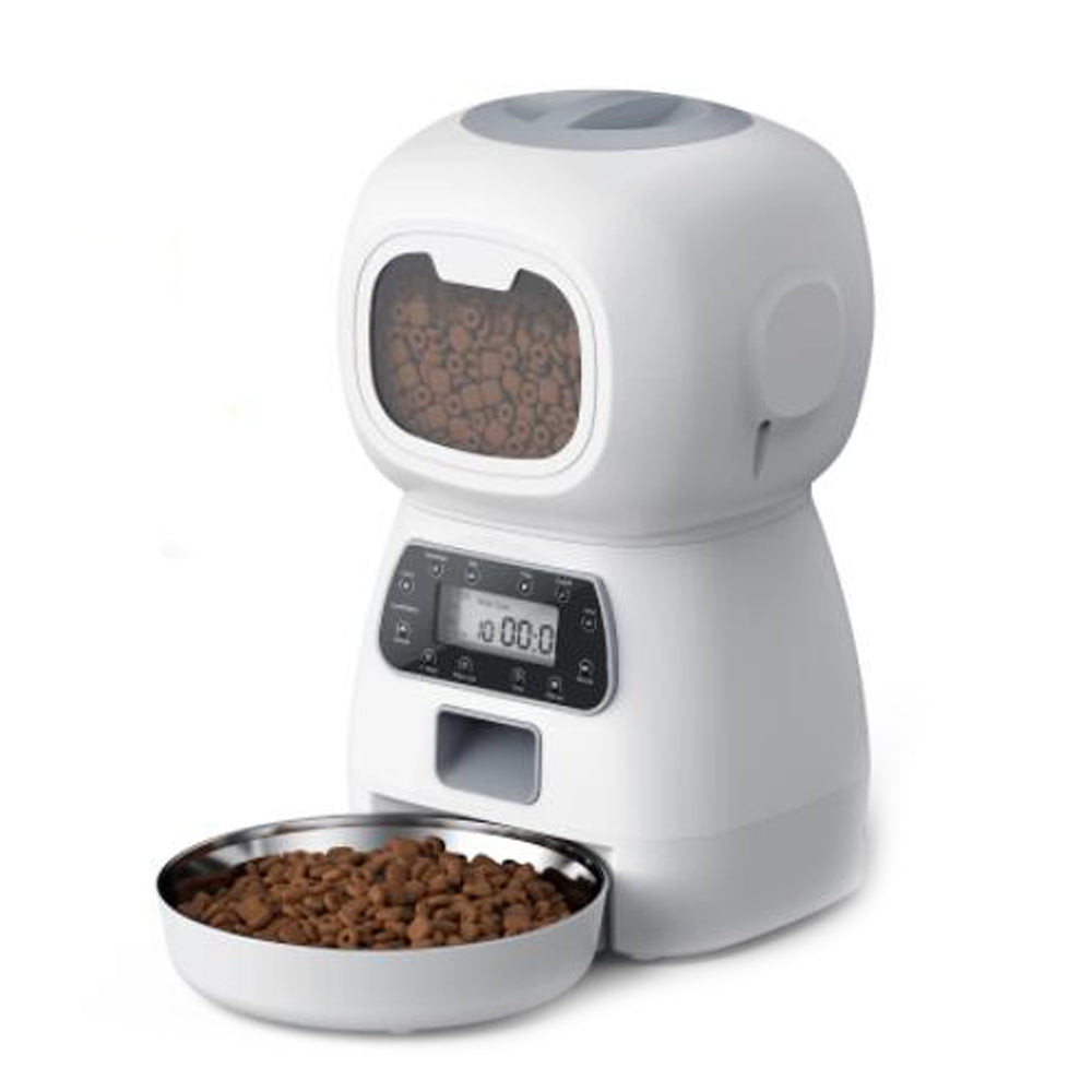 3.5L Automatic Pet Feeder with Timer & Steel Bowl b by HitMyNeed