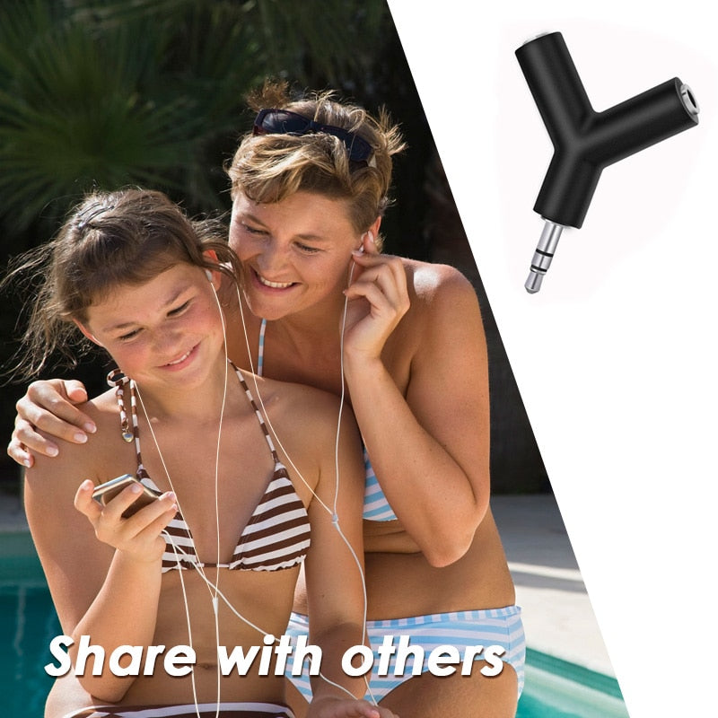 3.5mm Double Headphone Jack Splitter Adapter by HitMyNeed