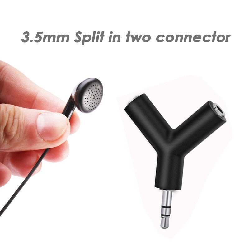 3.5mm Double Headphone Jack Splitter Adapter by HitMyNeed