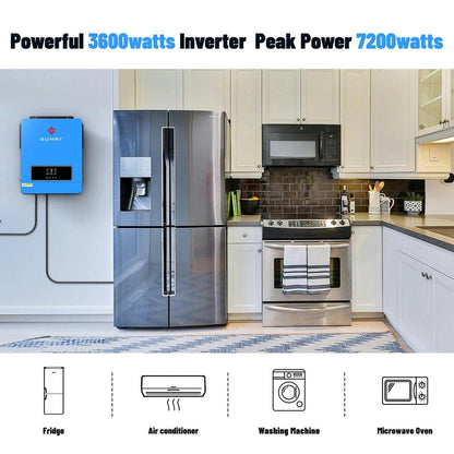 3.6kW 24V Hybrid Solar Inverter 120V Dual Output MPPT by HitMyNeed