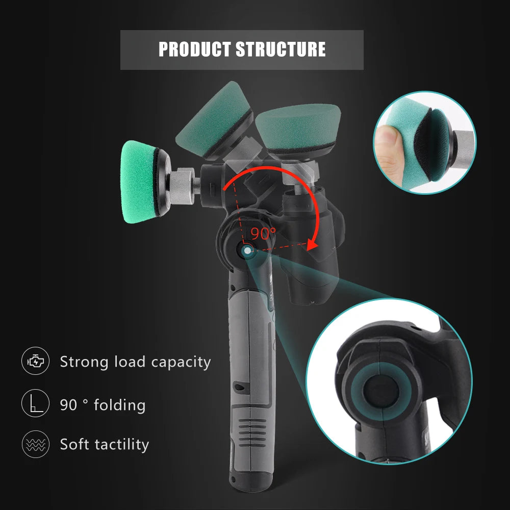 3.7V Cordless Mini Dual Action Car Polisher Kit by HitMyNeed