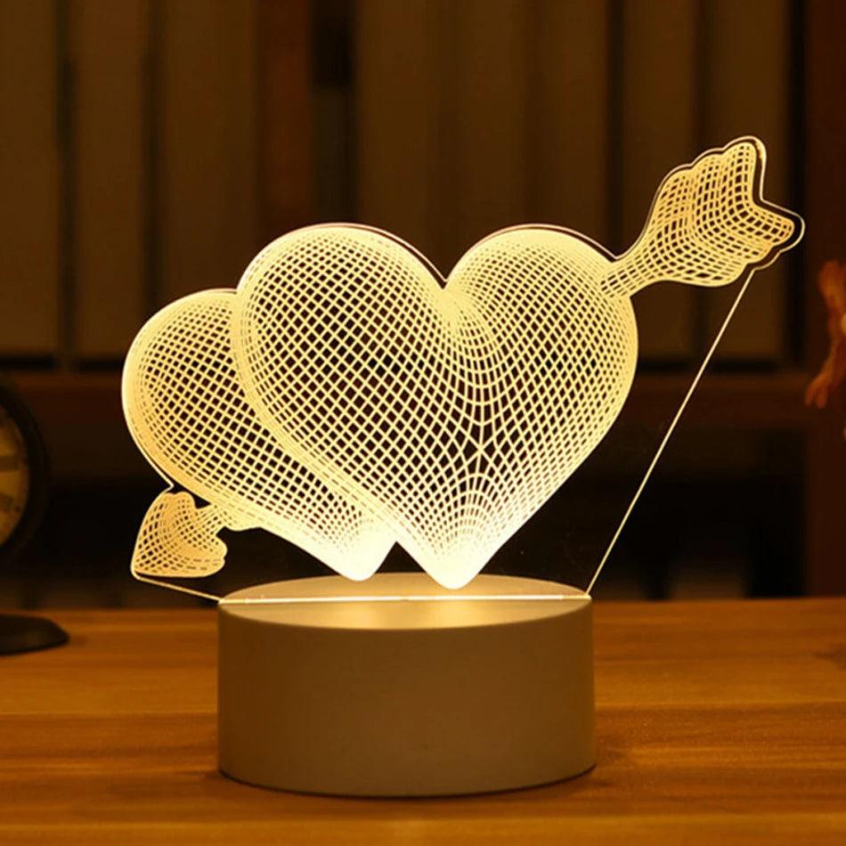 3D Acrylic USB LED Night Light Neon Sign by HitMyNeed