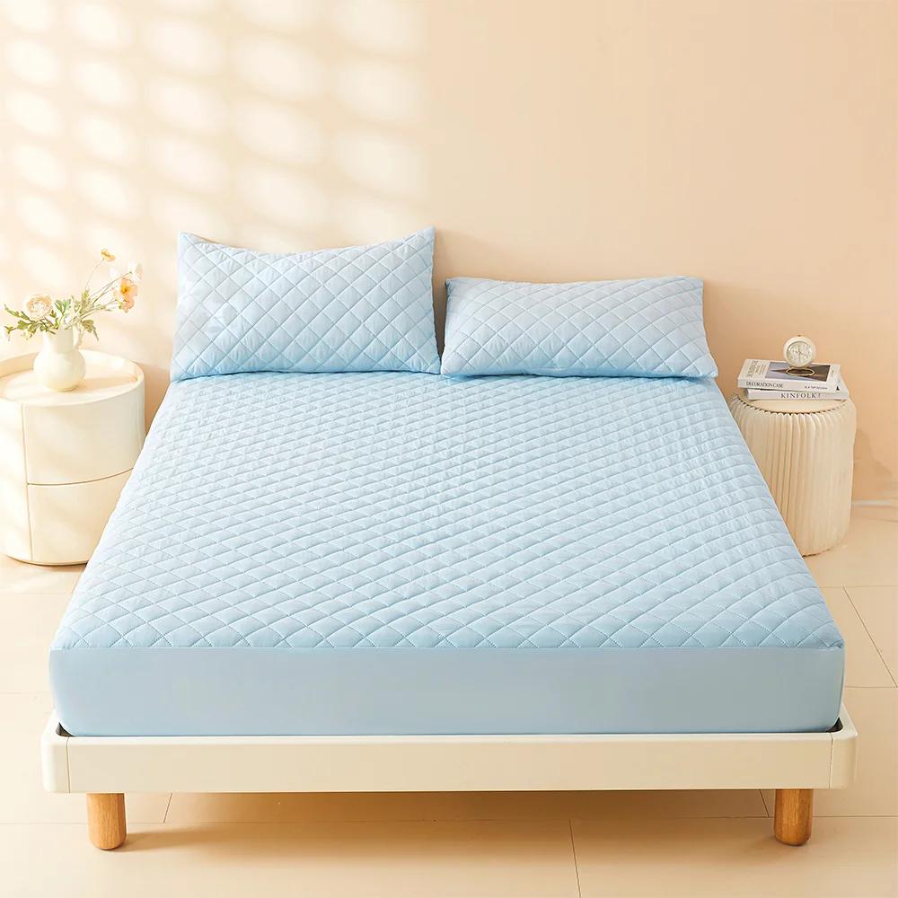 3D Air Fabric Waterproof Thick Mattress Protector light-blue 120x200x30cm by HitMyNeed