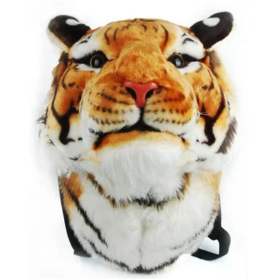 3D Animal Fur Backpack & Crossbody Bag for Girls yellow-tiger by HitMyNeed