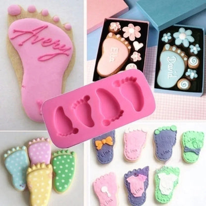 3D Baby Feet Silicone Mold for Chocolate & Fondant by HitMyNeed