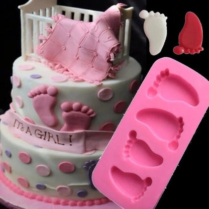 3D Baby Feet Silicone Mold for Chocolate & Fondant by HitMyNeed