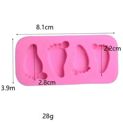 3D Baby Feet Silicone Mold for Chocolate & Fondant by HitMyNeed