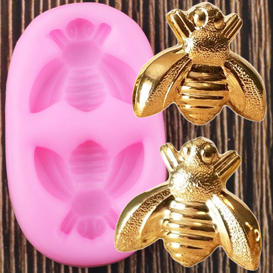 3D Bee Silicone Mold for Baking, Soap and Candles by HitMyNeed