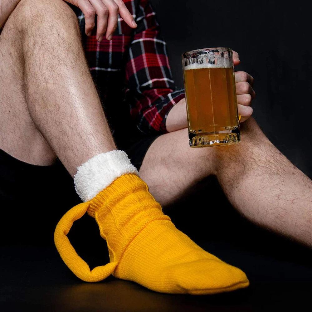 3D Beer Mug Christmas Knit Socks Unisex by HitMyNeed