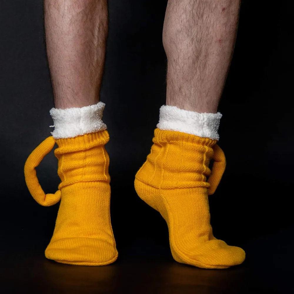3D Beer Mug Christmas Knit Socks Unisex by HitMyNeed