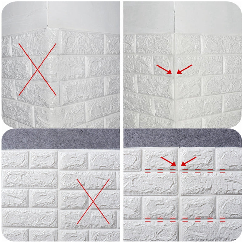 3D Brick Wall Stickers Wallpaper Panels (20 Pack) by HitMyNeed