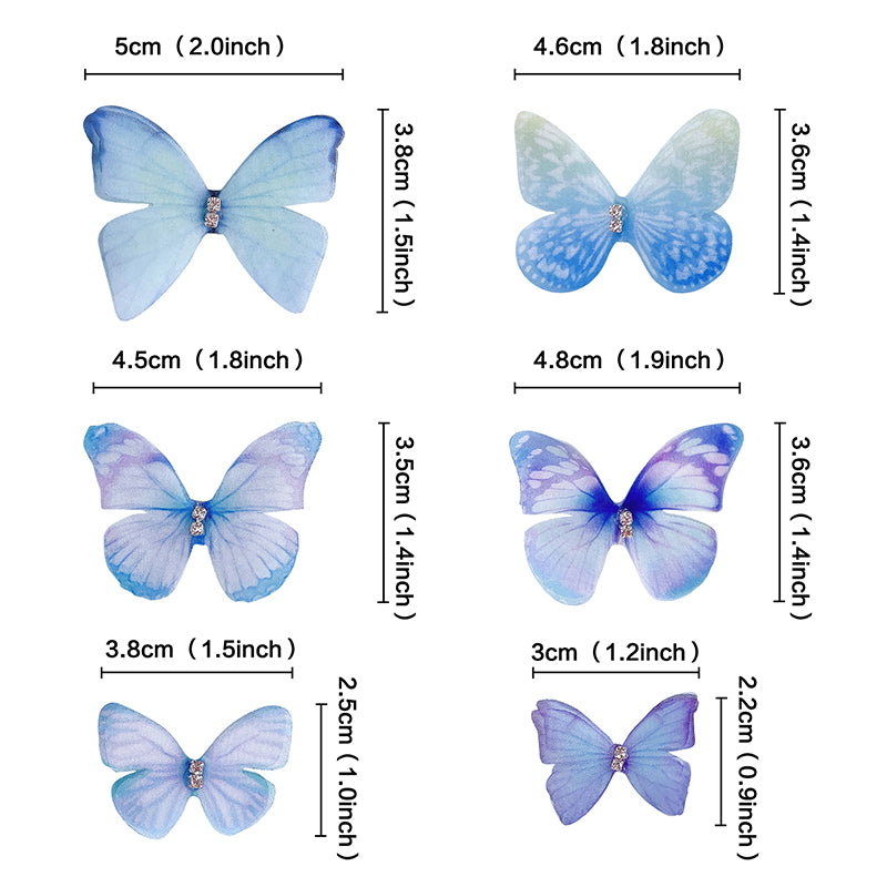 3D Butterfly Cake Toppers Set (6 Pieces) by HitMyNeed