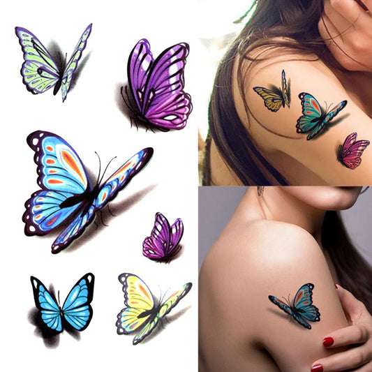 3D Butterfly Temporary Tattoo Sheet by HitMyNeed