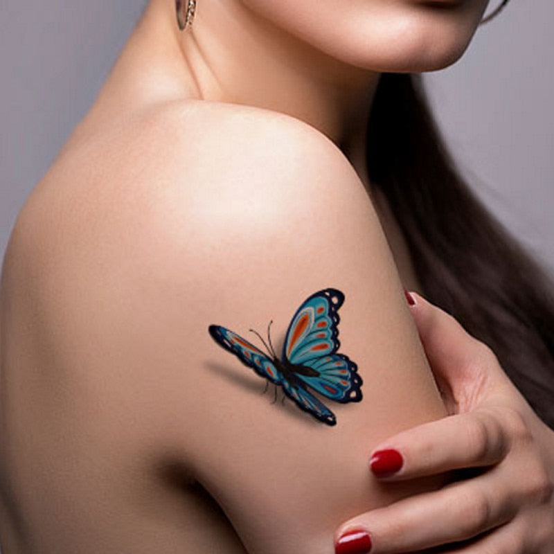 3D Butterfly Temporary Tattoo Sheet by HitMyNeed