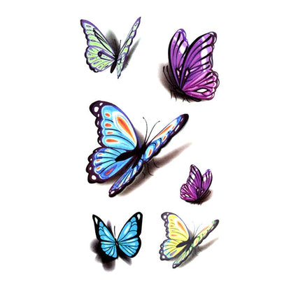 3D Butterfly Temporary Tattoo Sheet by HitMyNeed