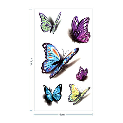 3D Butterfly Temporary Tattoo Sheet by HitMyNeed