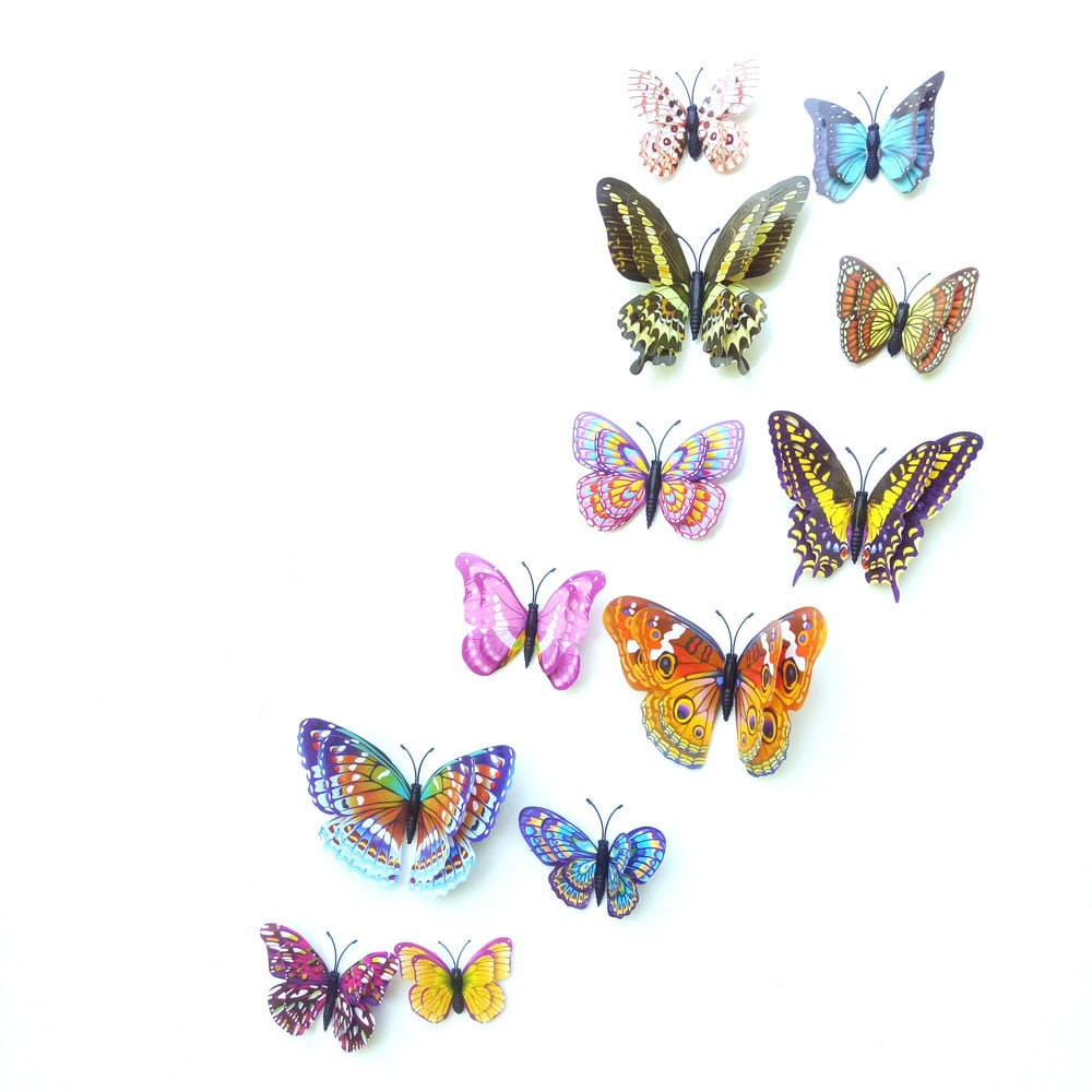 3D Butterfly Wall Decals, Glow in the Dark (12pcs) by HitMyNeed