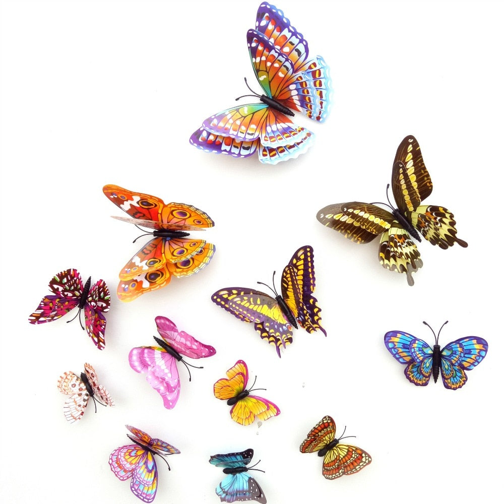 3D Butterfly Wall Decals, Glow in the Dark (12pcs) by HitMyNeed