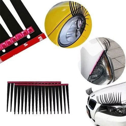 3D Car Headlight Eyelash Decals (Set of 2) by HitMyNeed
