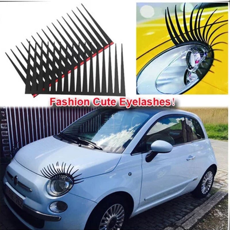 3D Car Headlight Eyelash Decals (Set of 2) by HitMyNeed