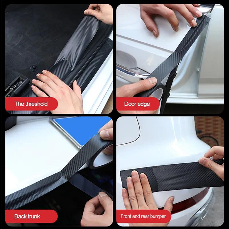 3D Carbon Fiber Car Door Sill Protective Film by HitMyNeed